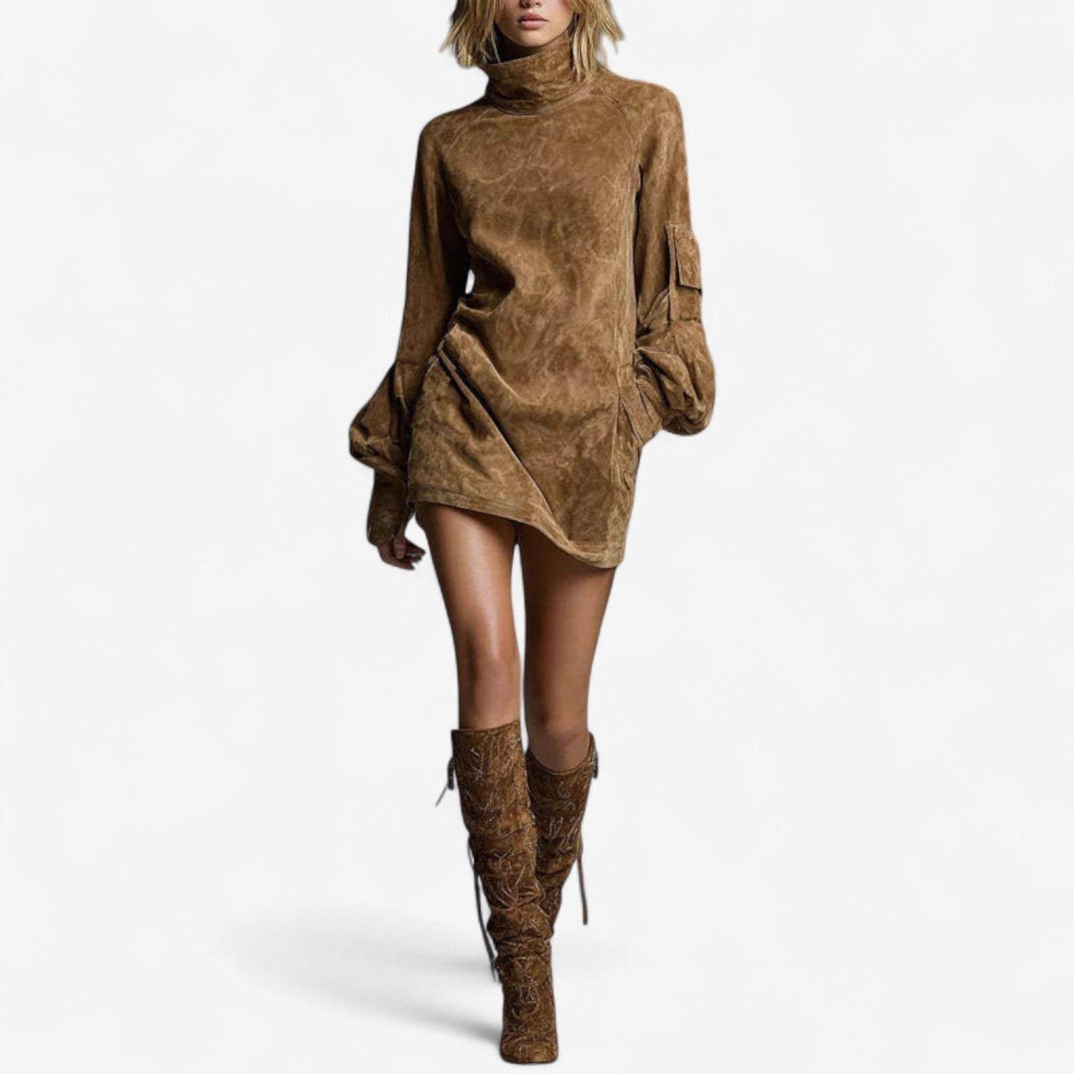 Women's Mini Dress – Brown