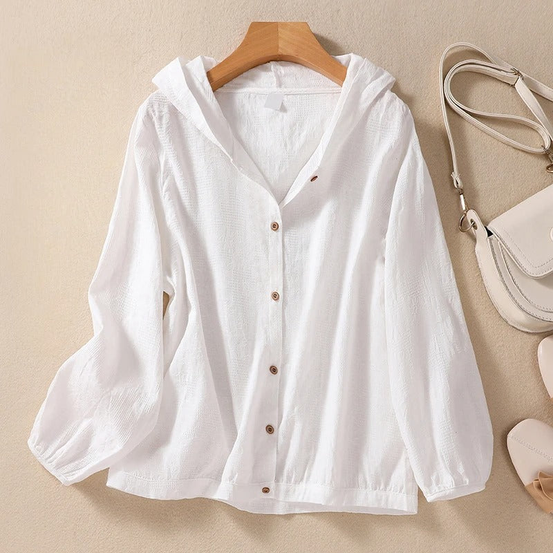 Women's Long Sleeve Blouse – White
