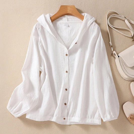 Women's Long Sleeve Blouse – White