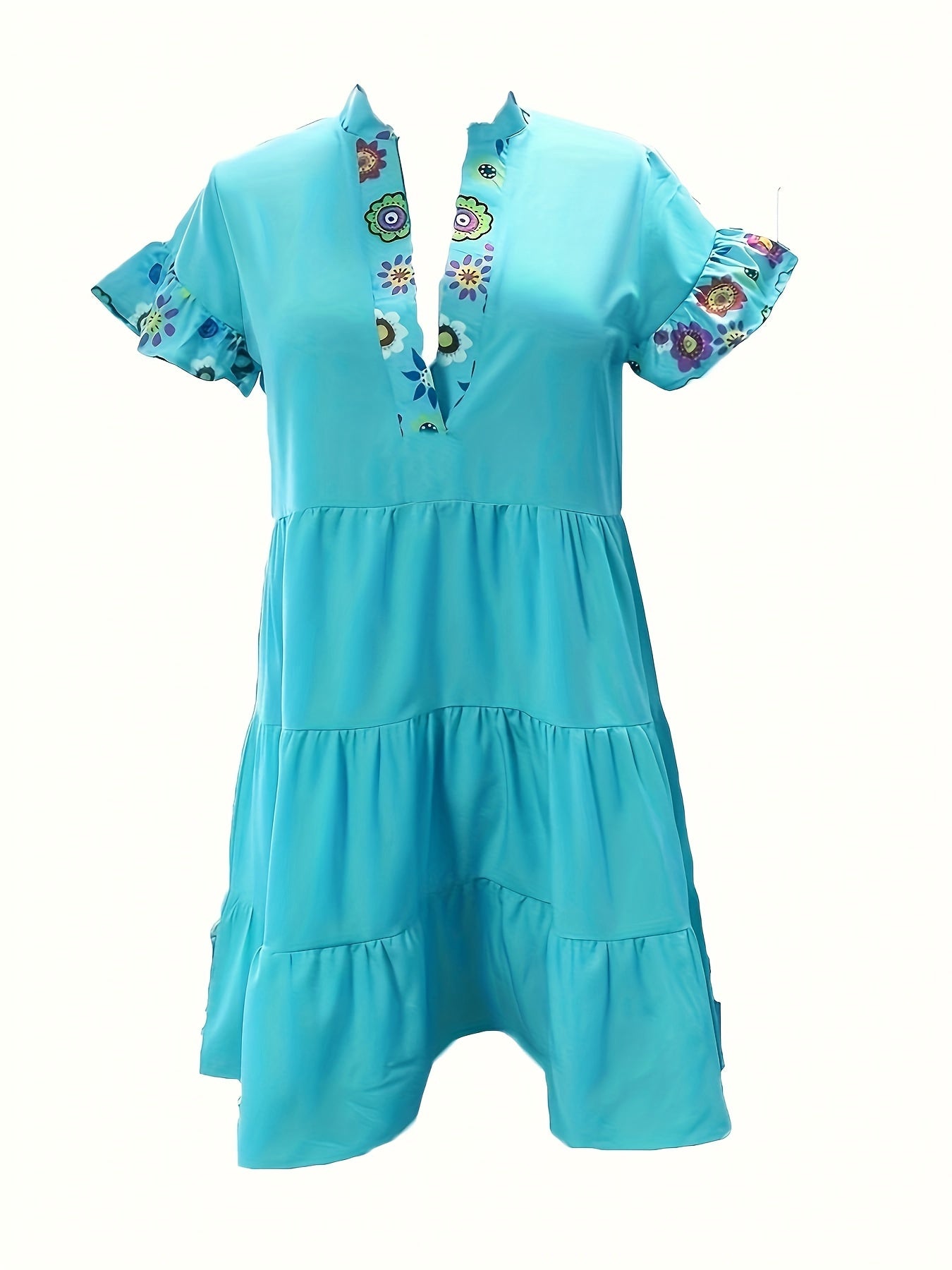 Women's V Neck Mini Dress