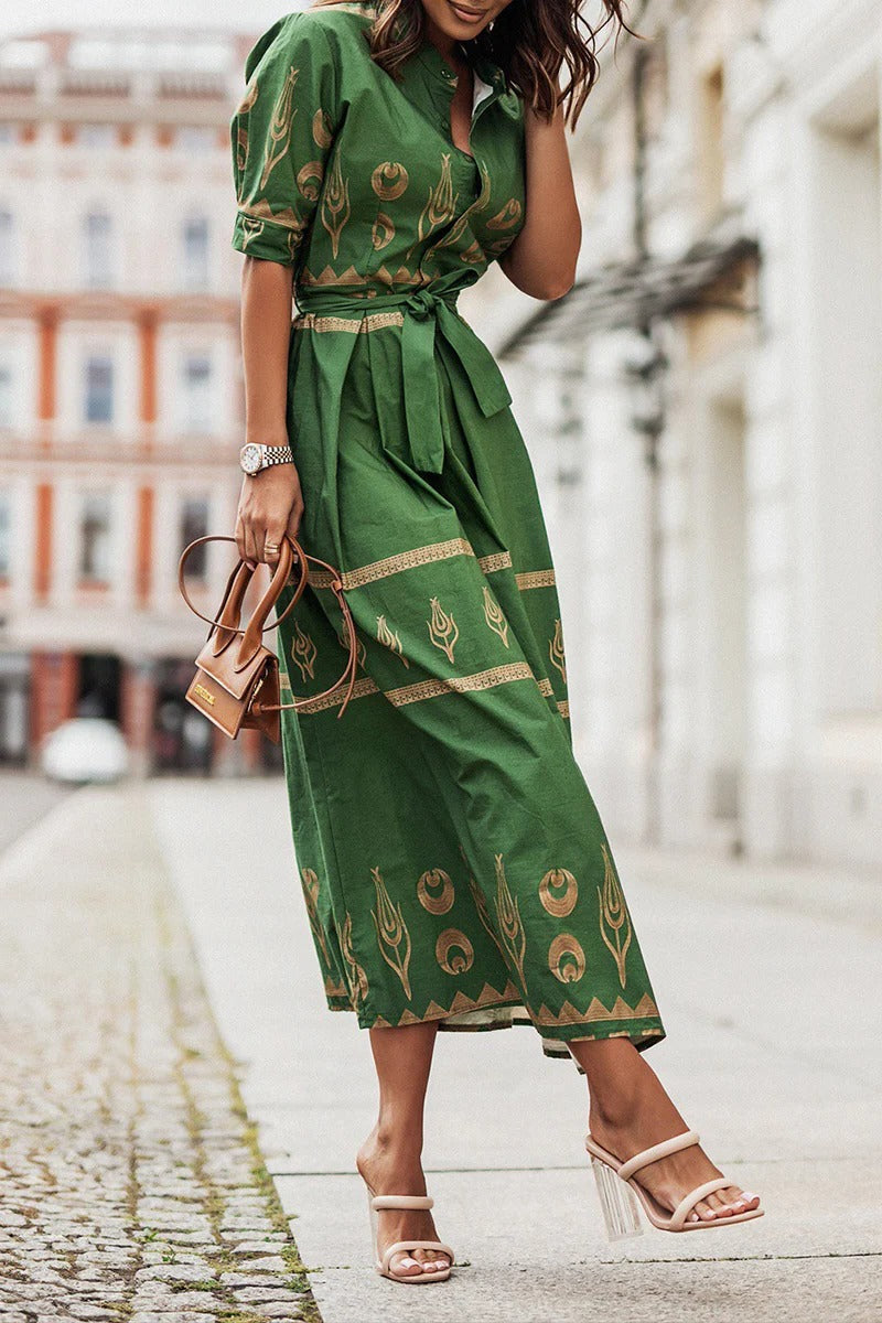 Women's Midi Dress – Green