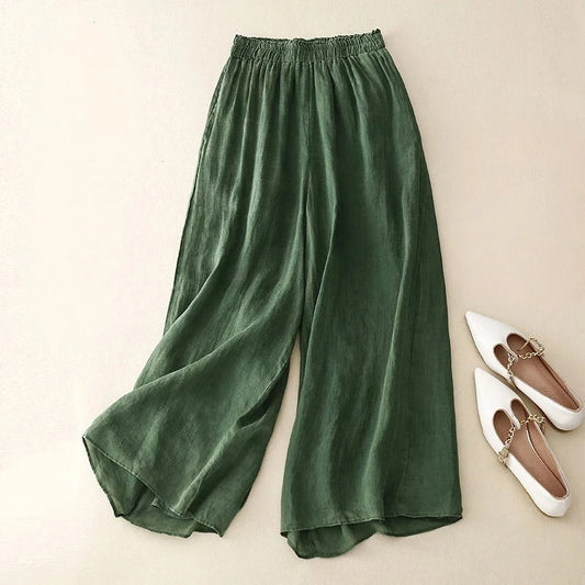 Women's Wide Leg Pants – Green