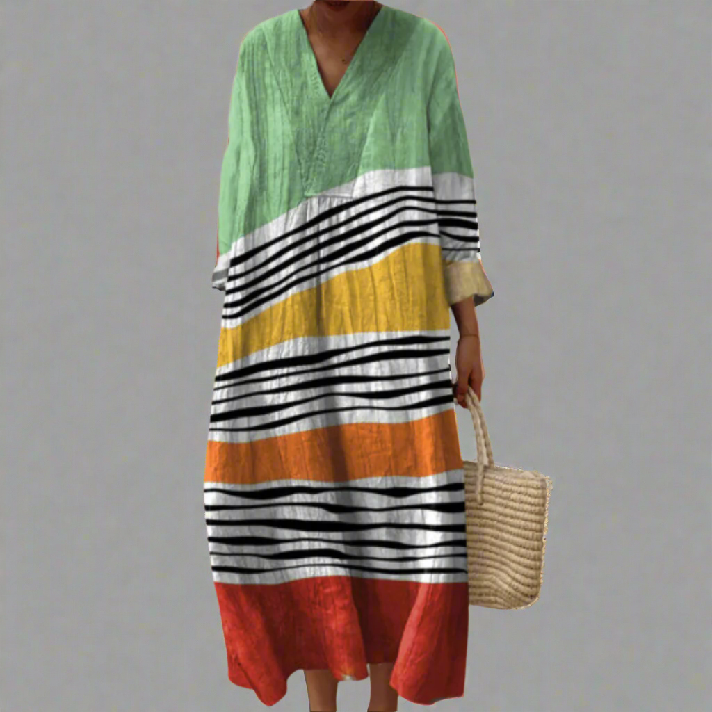 Women's V Neck Maxi Dress