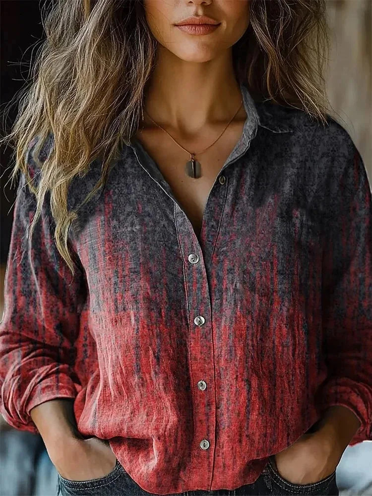 Women's Long Sleeve Blouse – Grey