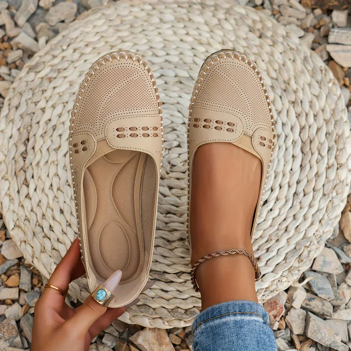Women's Orthopedic Mary Janes – Beige