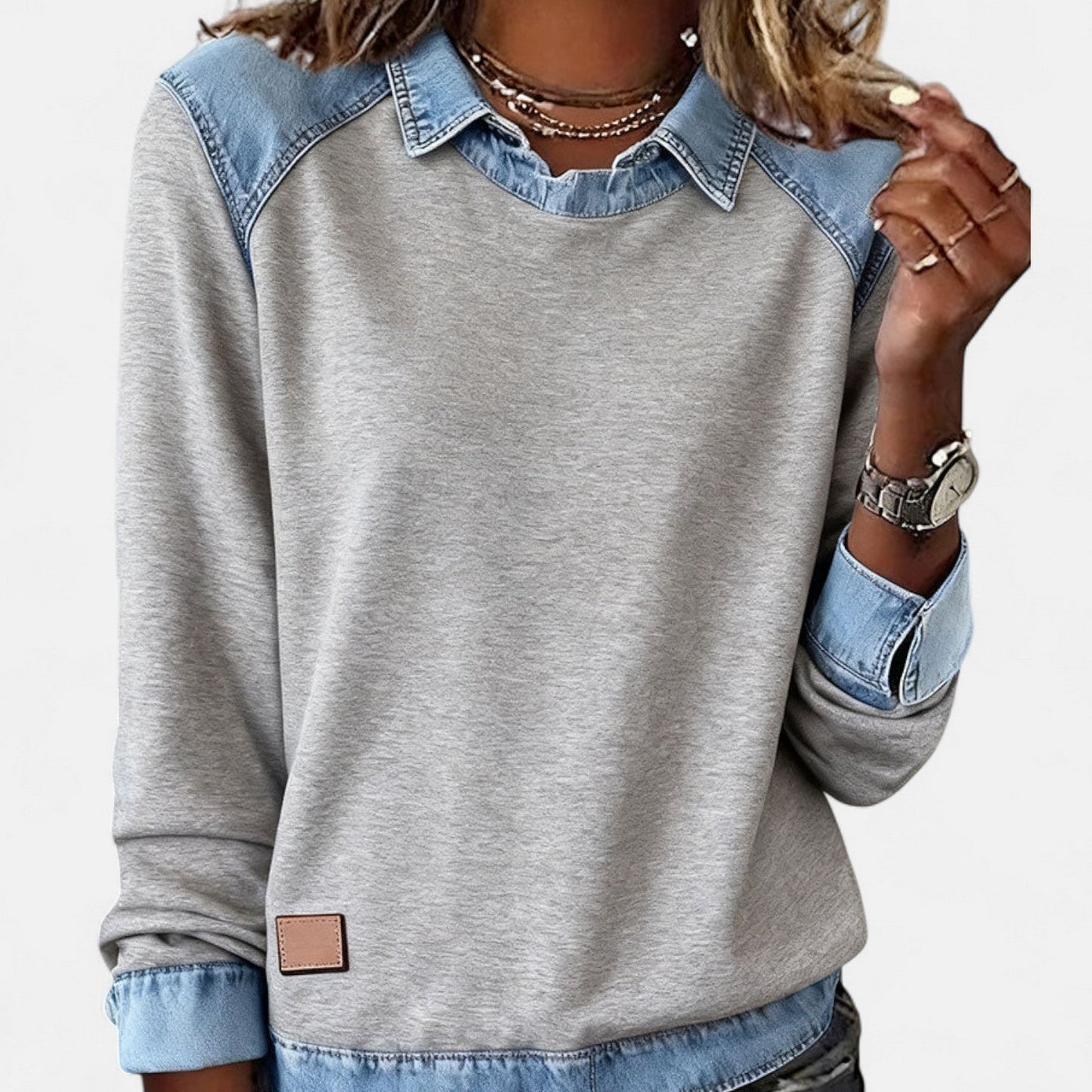 Women's Long Sleeve Sweater – Grey