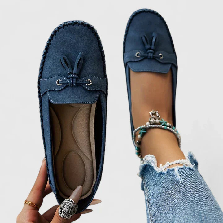 Women's Bow Flats – Blue