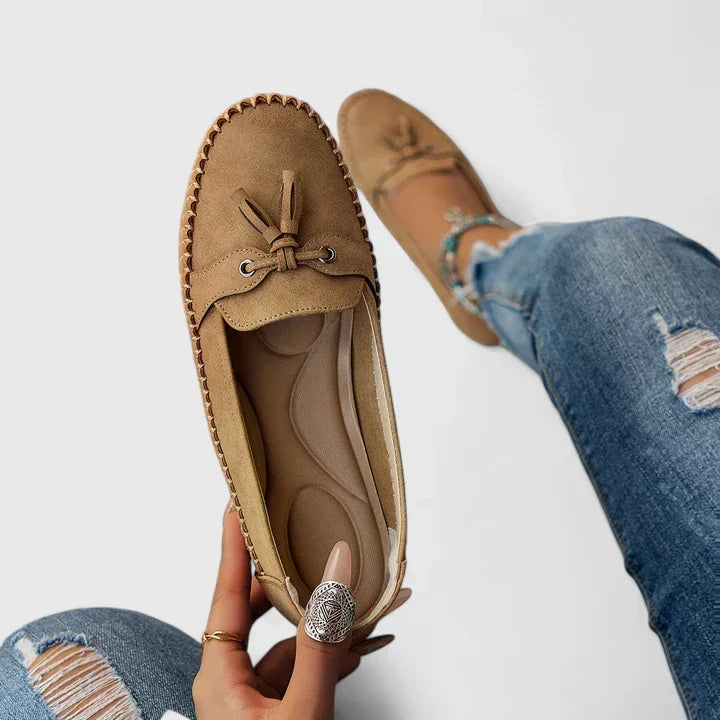 Women's Bow Flats – Brown