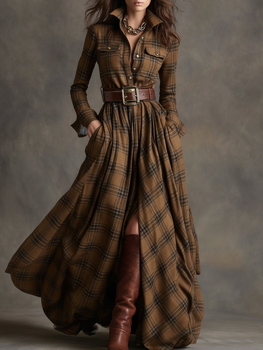 Women's Maxi Dress – Brown