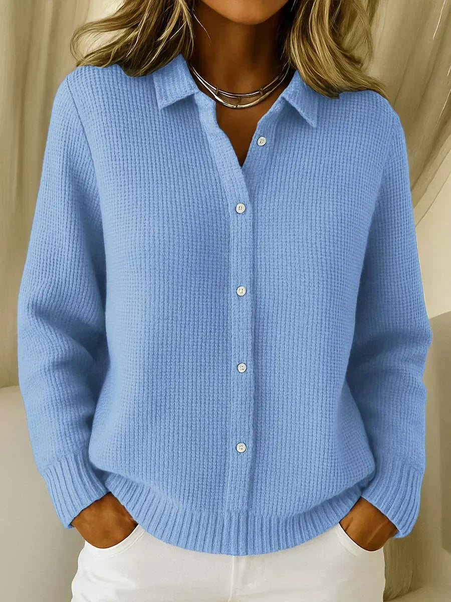 Women's Long Sleeve Cardigan – Blue