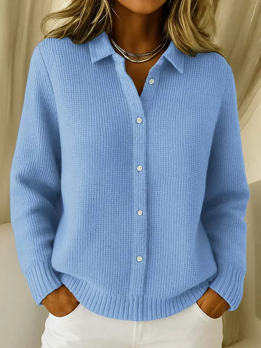 Women's Long Sleeve Cardigan – Blue