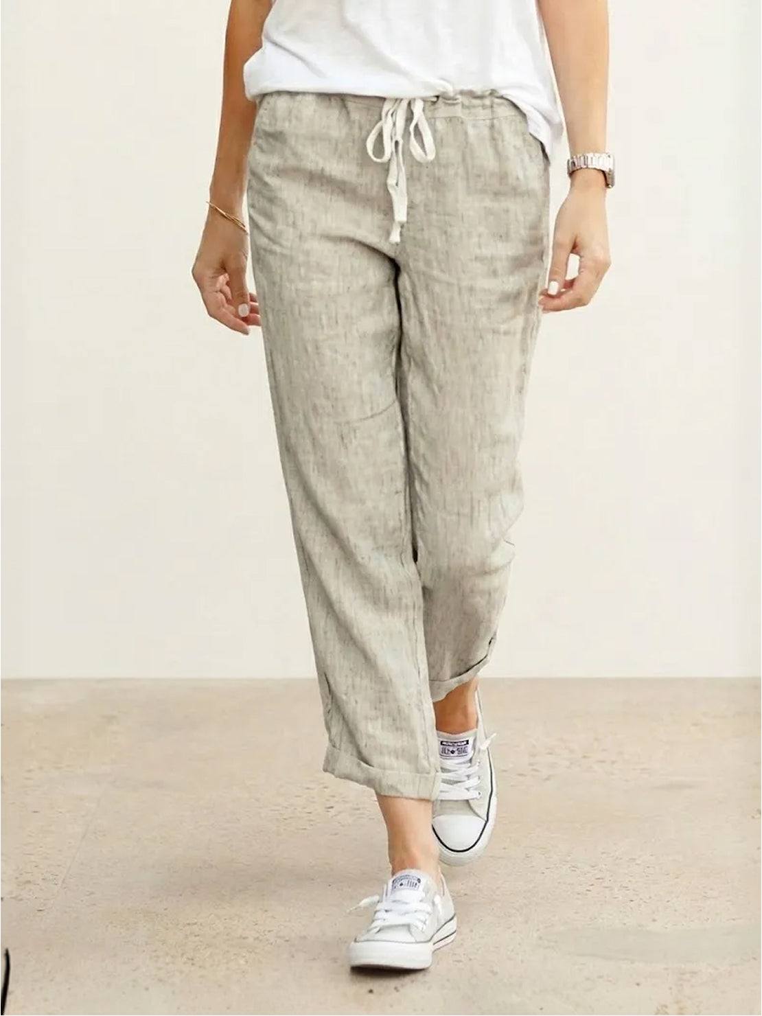 Women's Drawstring Pants – Apricot