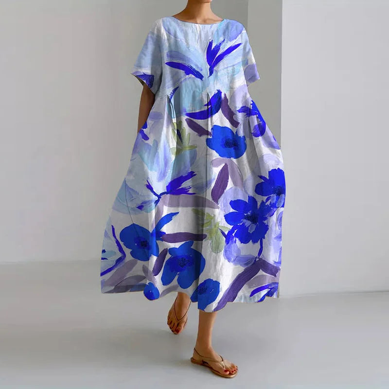 Women's Midi Dress – Blue