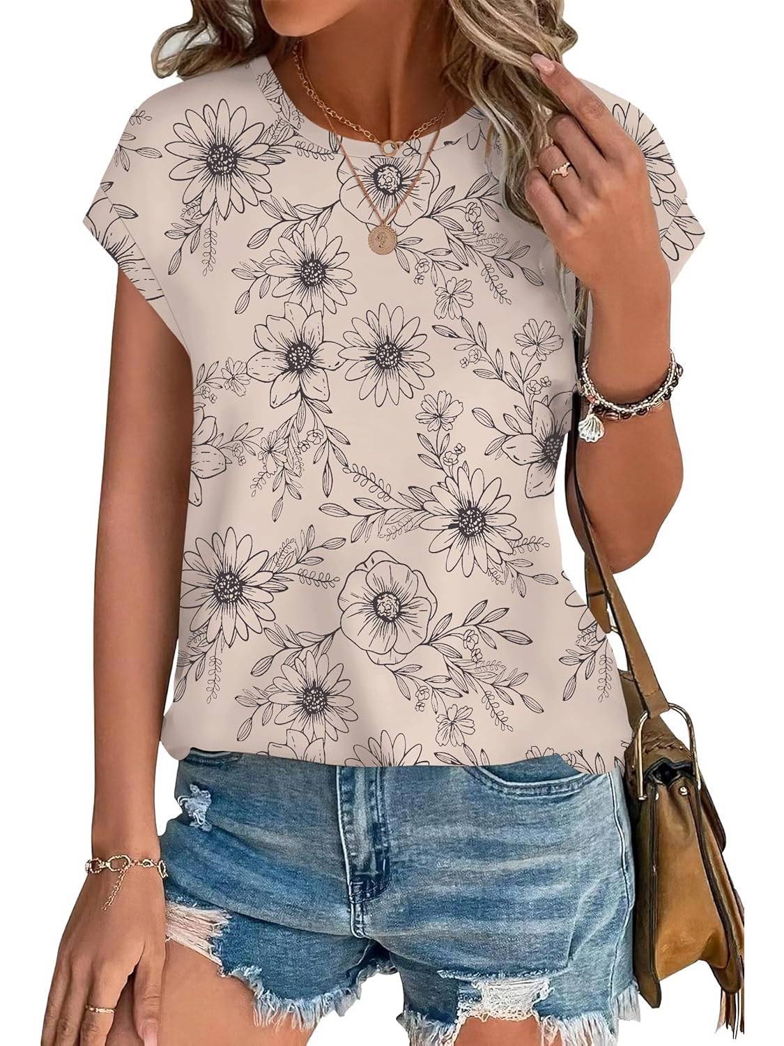 Women's Short Sleeve Blouse – Sunflower