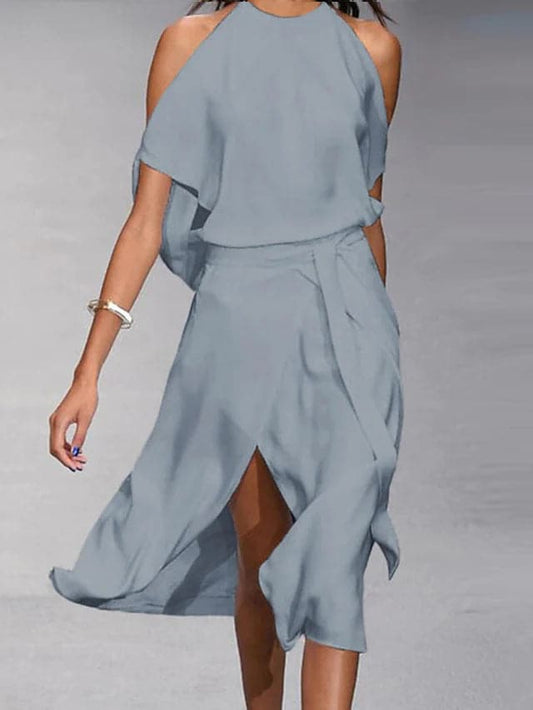 Women's Midi Dress – Grey