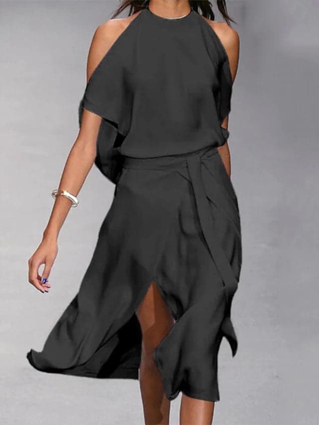 Women's Midi Dress – Black