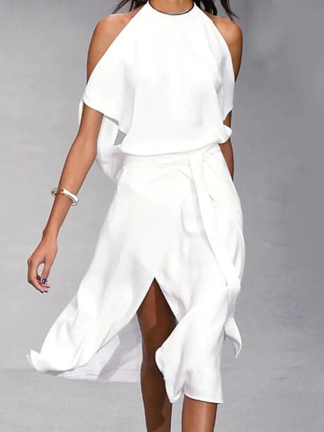 Women's Midi Dress – White
