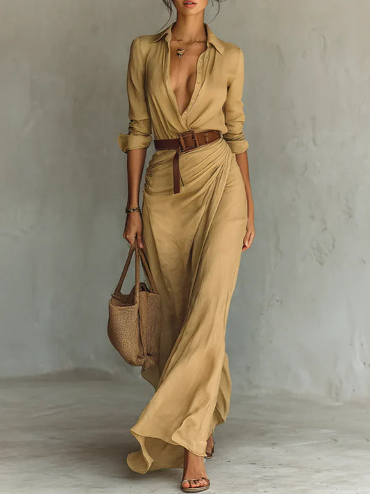 Women's Maxi Dress – Brown