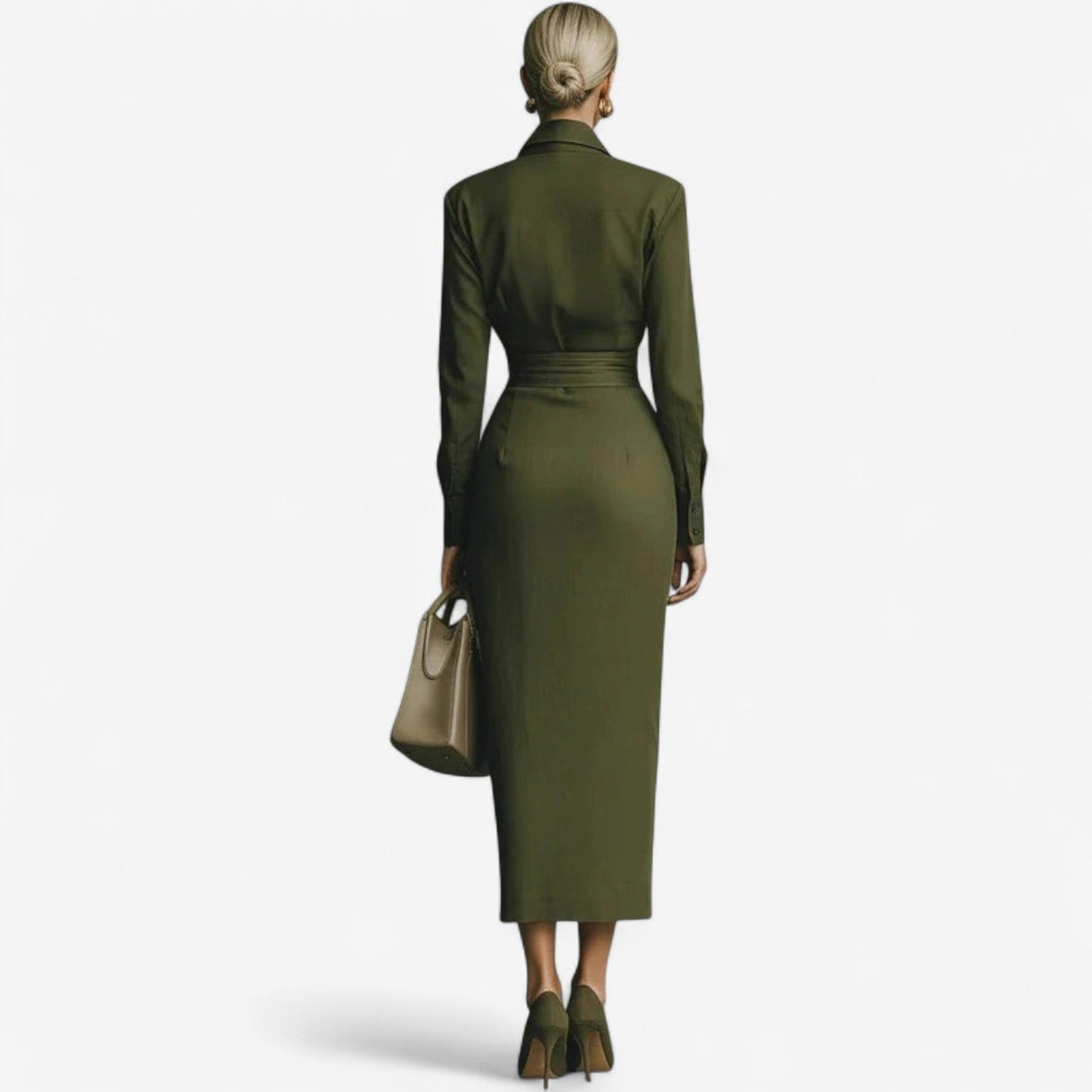 Women's Wrap Midi Dress