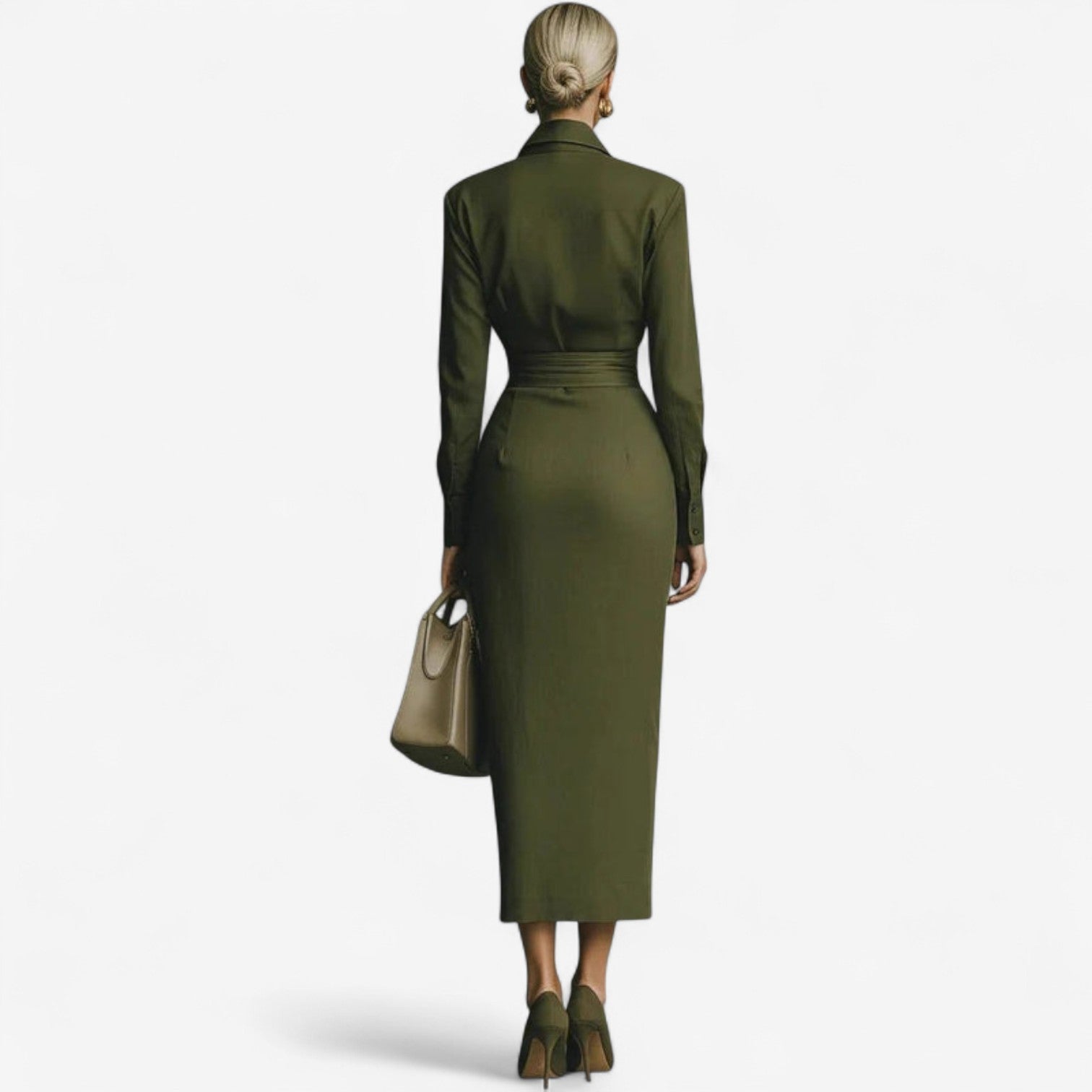 Women's Wrap Midi Dress