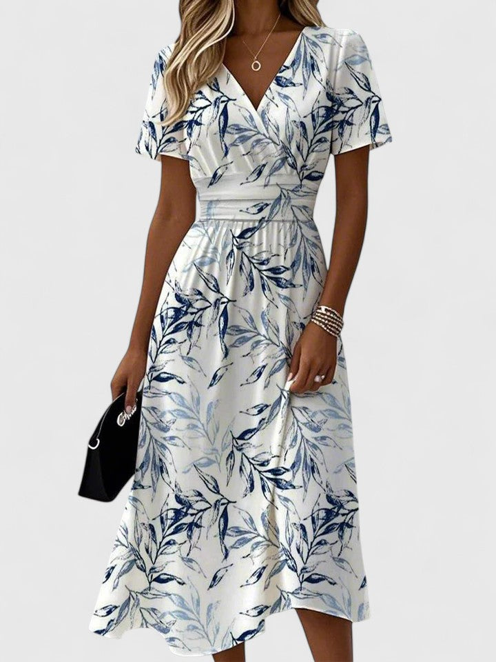 Women's Wrap Midi Dress – White