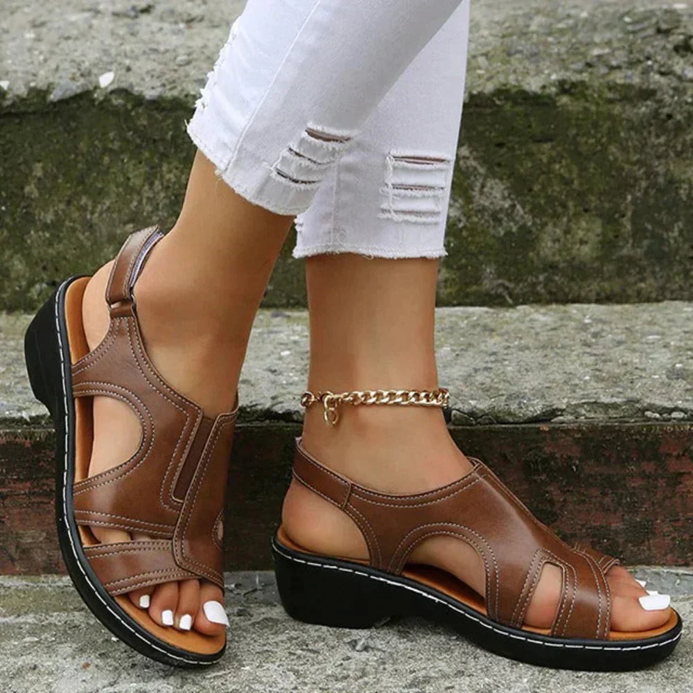 Women's Orthopedic Platform Sandals – Brown