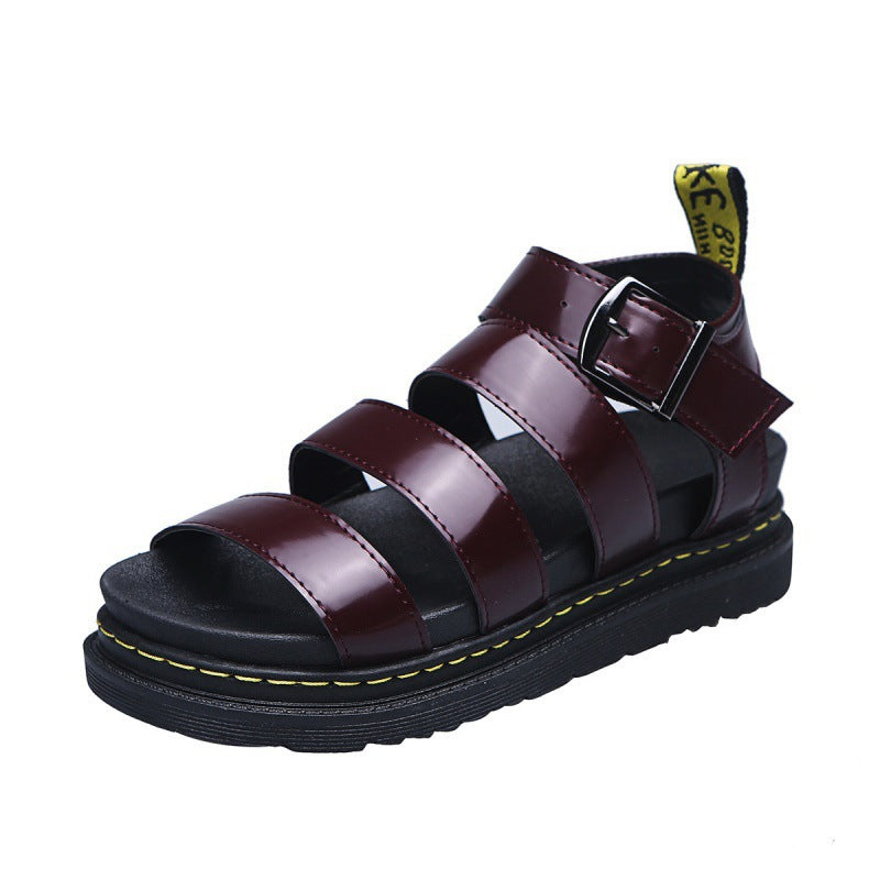 Women's Platform Strappy Sandals – Red
