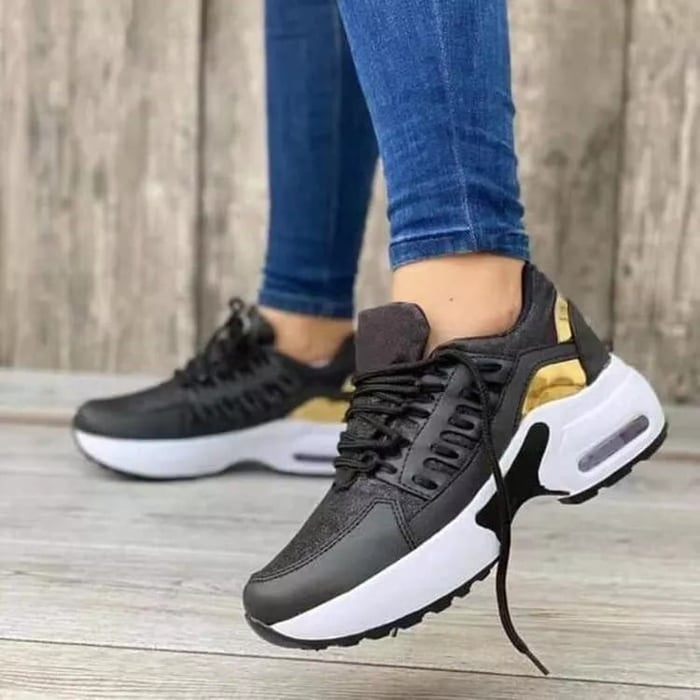Women's Platform Chunky Sneakers – Black