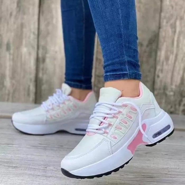 Women's Platform Chunky Sneakers – Dark Pink