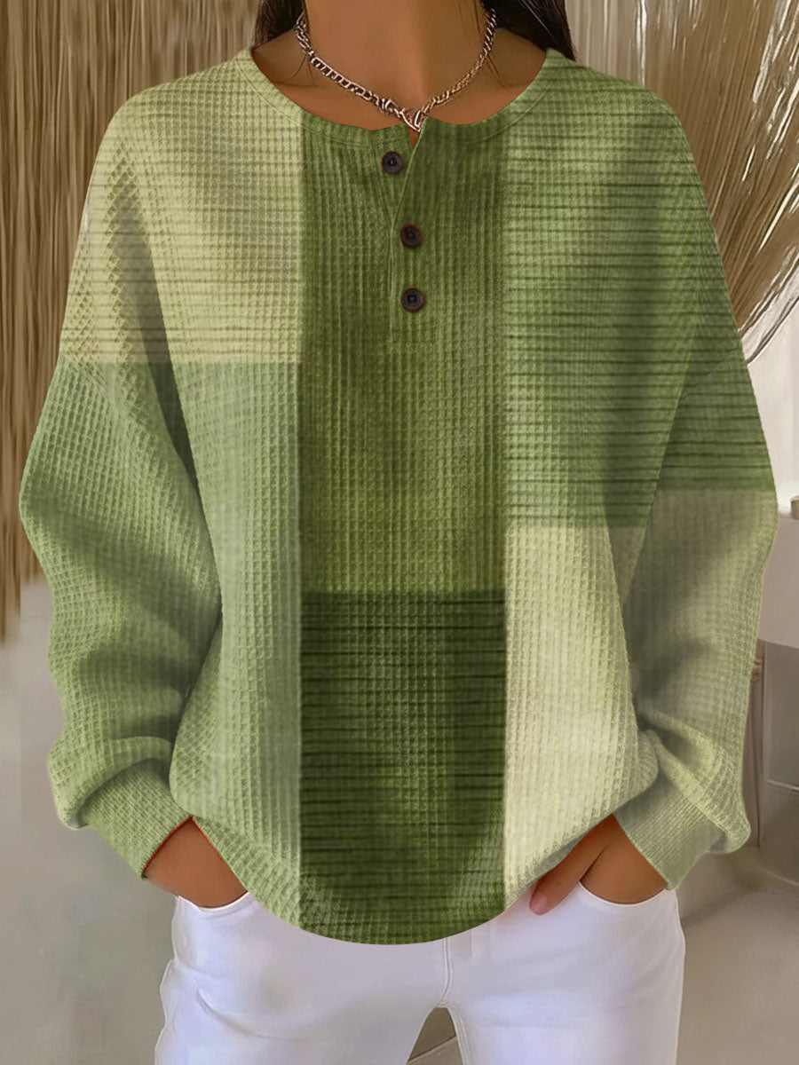 Women's Long Sleeve Blouse – Green