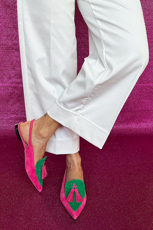 Women's Pointed Toe Ballet Flats – Green