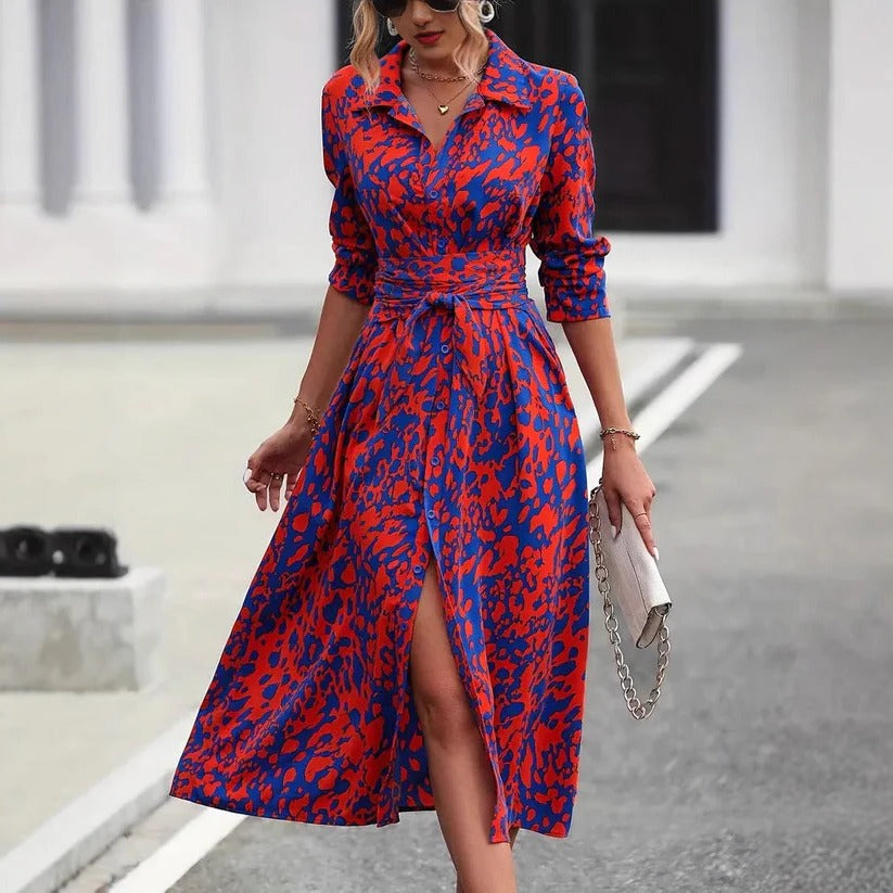 Women's Midi Dress – Orange