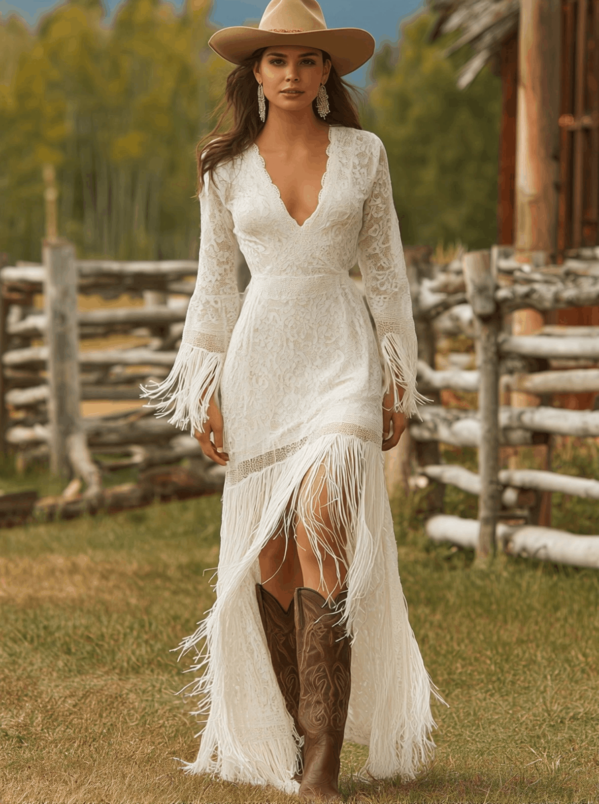 Women's V Neck Maxi Dress