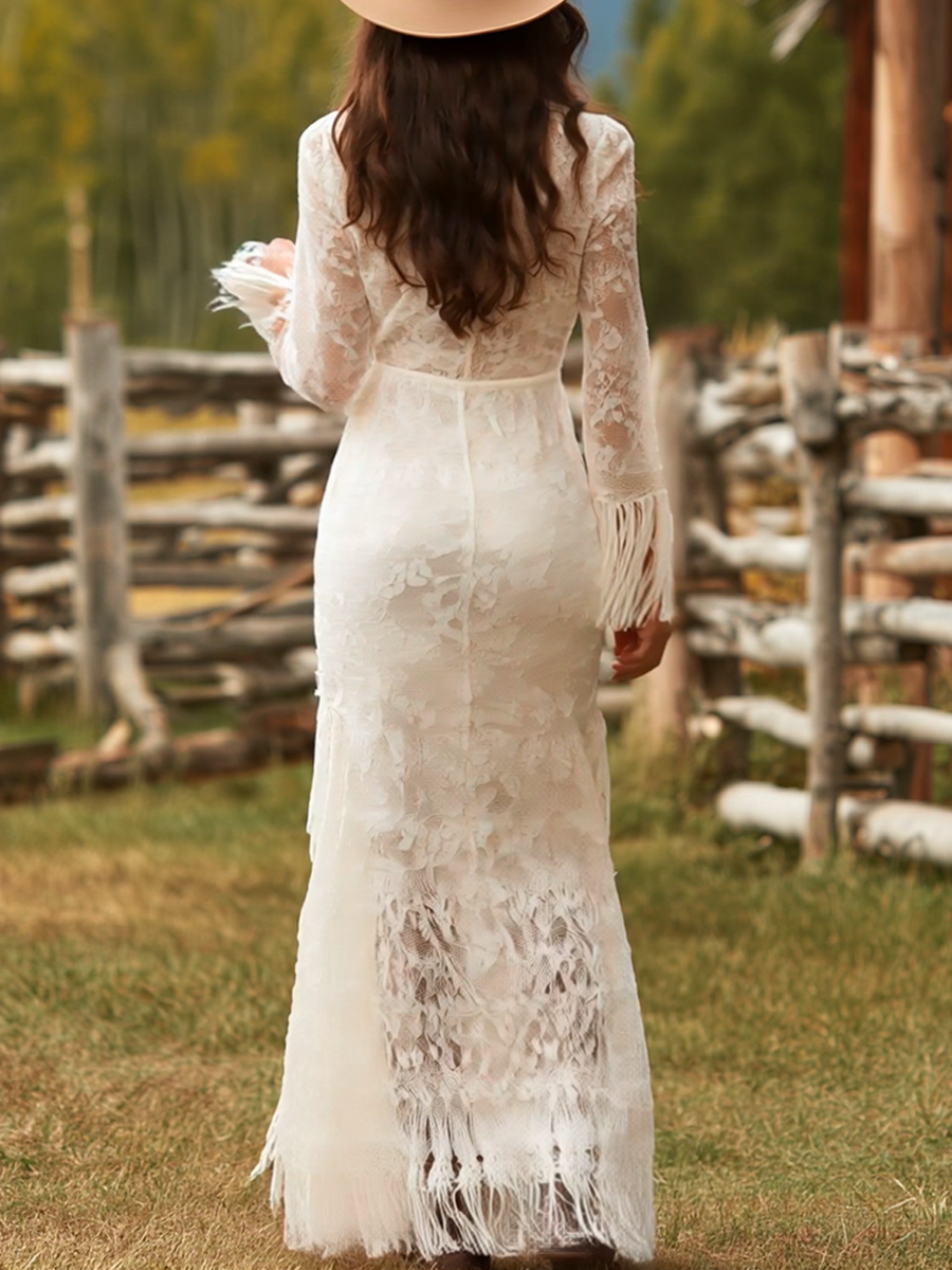 Women's V Neck Maxi Dress