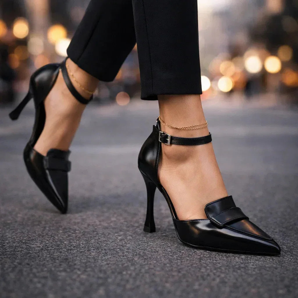 Women's Pointed Toe Ankle Strap Heels