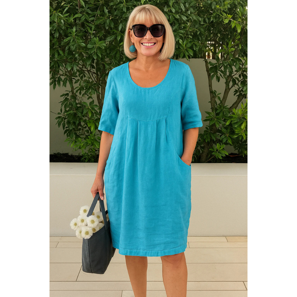 Women's Midi Dress – Blue