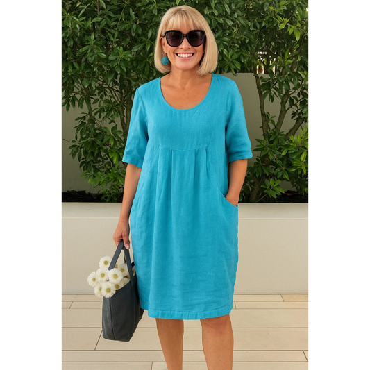 Women's Midi Dress – Blue