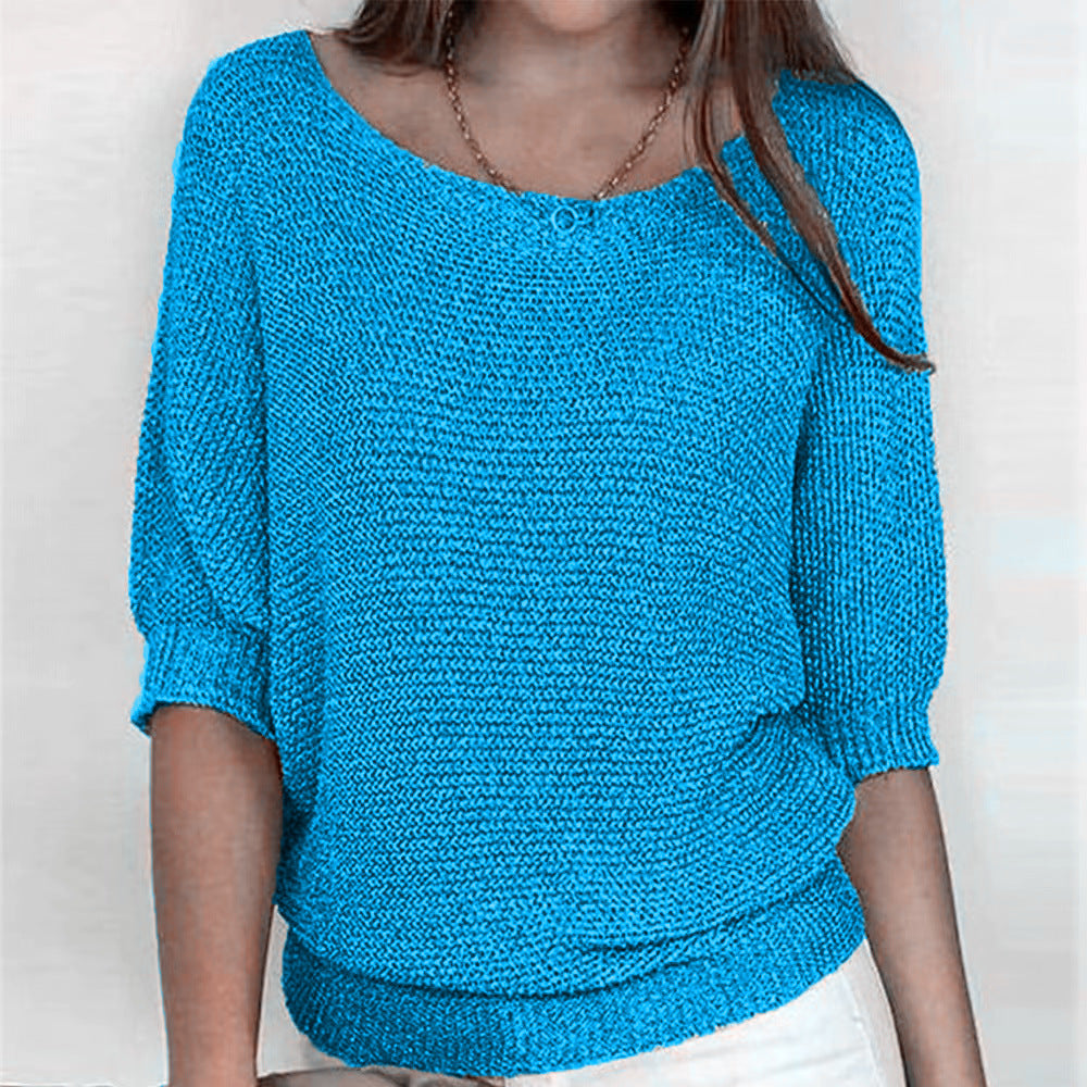 Women's V Neck Long Sleeve Sweater