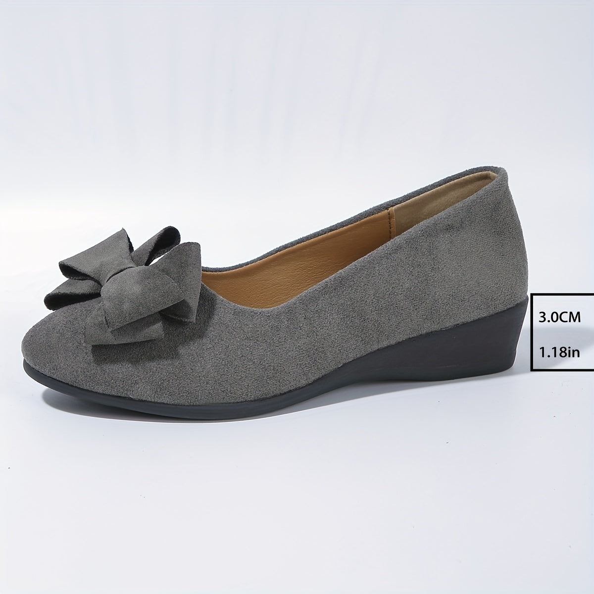 Women's Round Toe Bow Flats