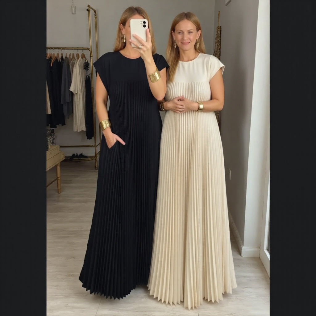 Women's Pleated Maxi Dress