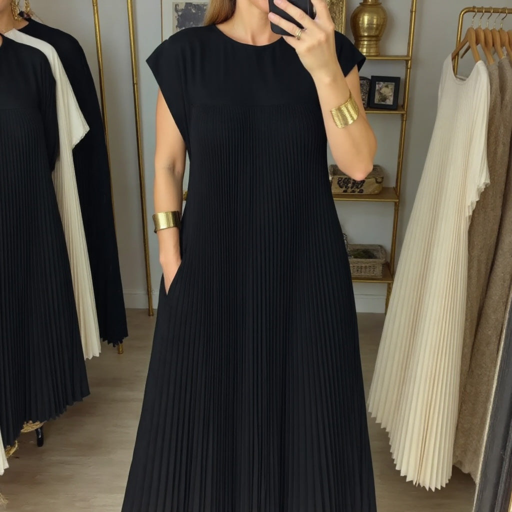 Women's Pleated Maxi Dress