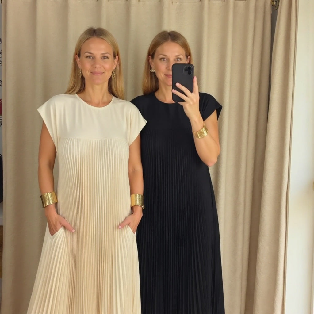 Women's Pleated Maxi Dress