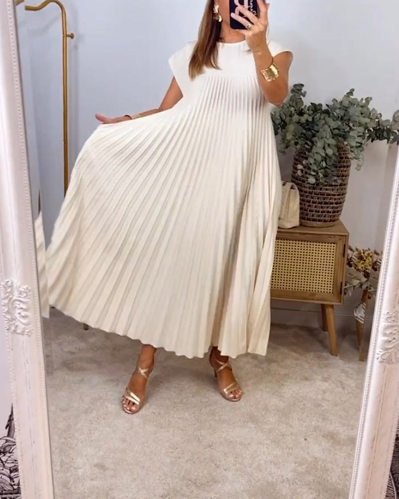 Women's Pleated Maxi Dress