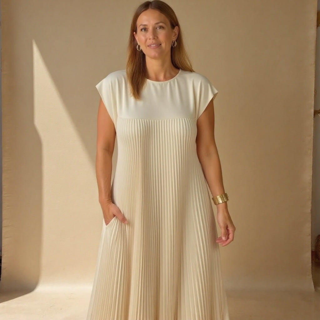 Women's Pleated Maxi Dress