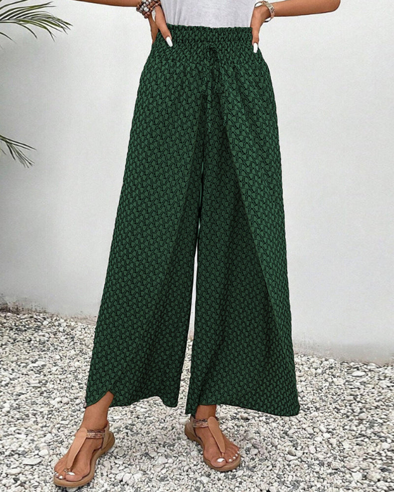 Women's Wide Leg Pants – Green