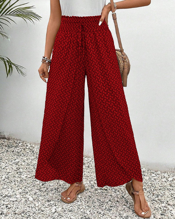 Women's Wide Leg Pants – Red