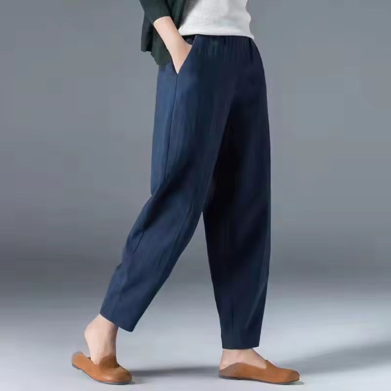 Women's Wide Leg Pants – Dark Blue