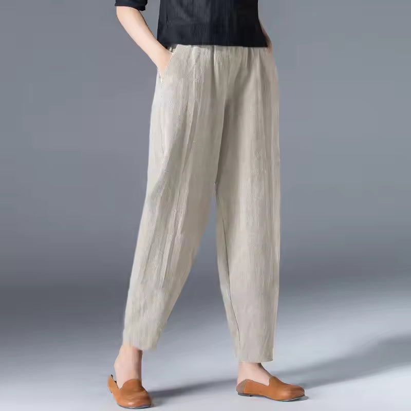 Women's Wide Leg Pants – Beige