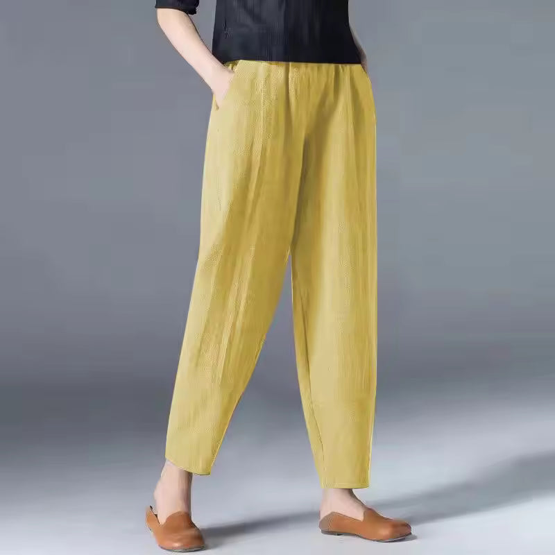 Women's Wide Leg Pants – Yellow