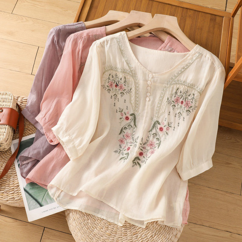 Women's V Neck Blouse
